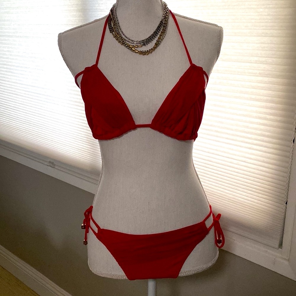 La Perla Studio red bikini set NWT sz 46 S-L